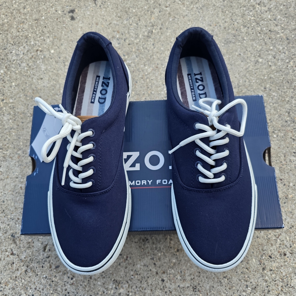 Izod Blue and White Lace-Up Sneakers 10